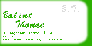 balint thomae business card